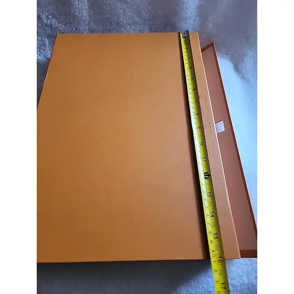 Louis Vuitton Empty Gift Box in Orange Carboard Logo Classic L 16 x W 11 x D 2